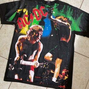 AC/DC AOP! 🔥 Giant Tag Modern Boot Re-Print Graphic Tee - NWOT!